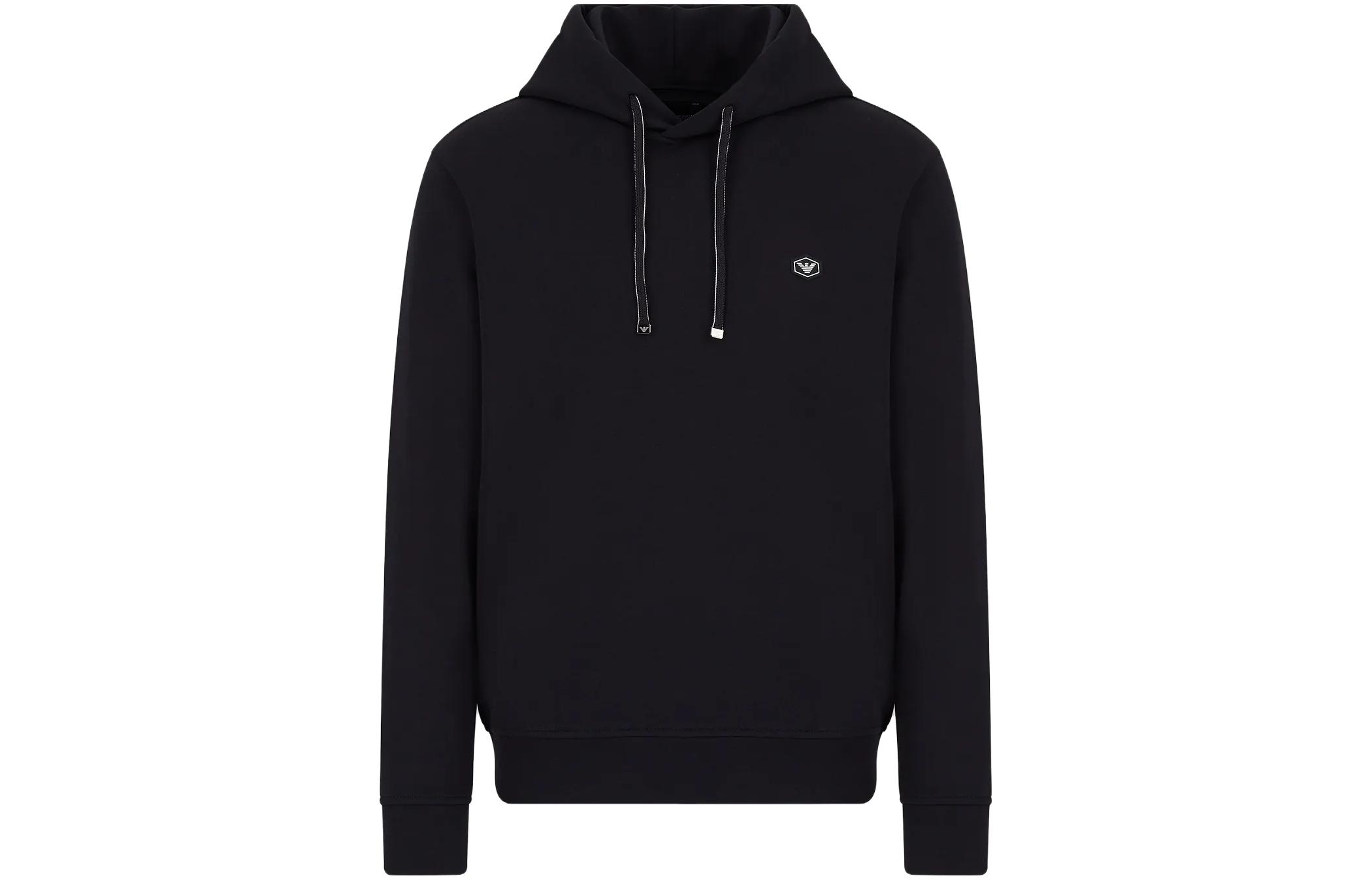 

Толстовка с капюшоном и маленьким логотипом EMPORIO ARMANI, синий