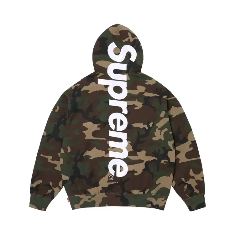Толстовка с атласной аппликацией и капюшоном Supreme, зеленый — фото 2