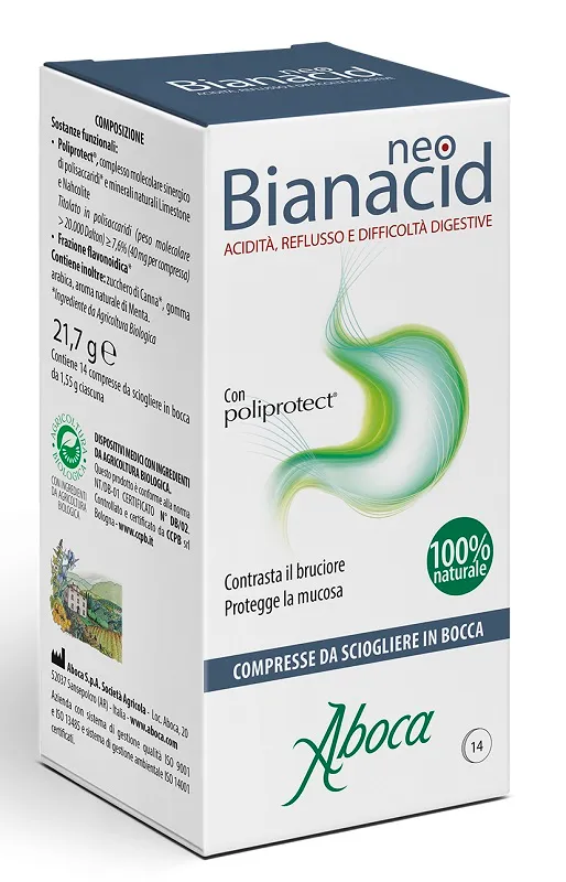 

Aboca NeoBianacid 14 жевательных таблеток кислотность и рефлюкс