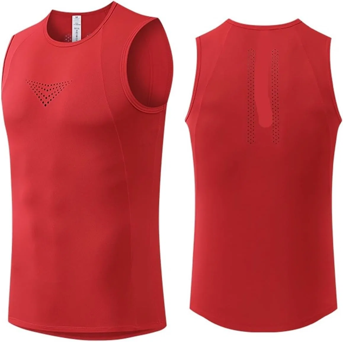 Мужская майка с дышащей сеткой, Generic, Slim Fit, Red