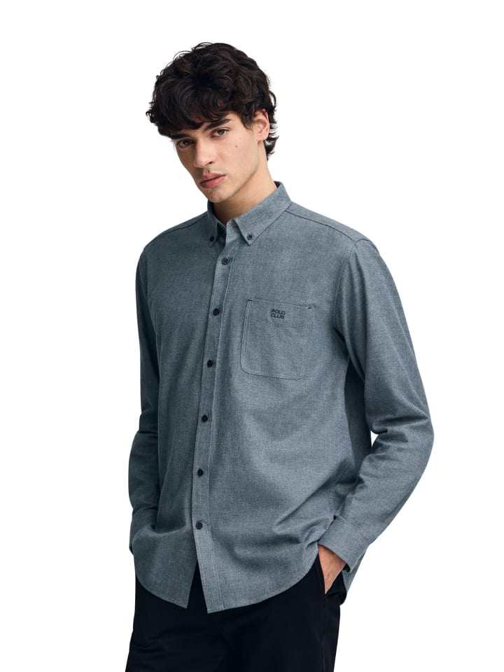 

Polo Club Рубашка с длинными рукавами, джинсово-синего цвета