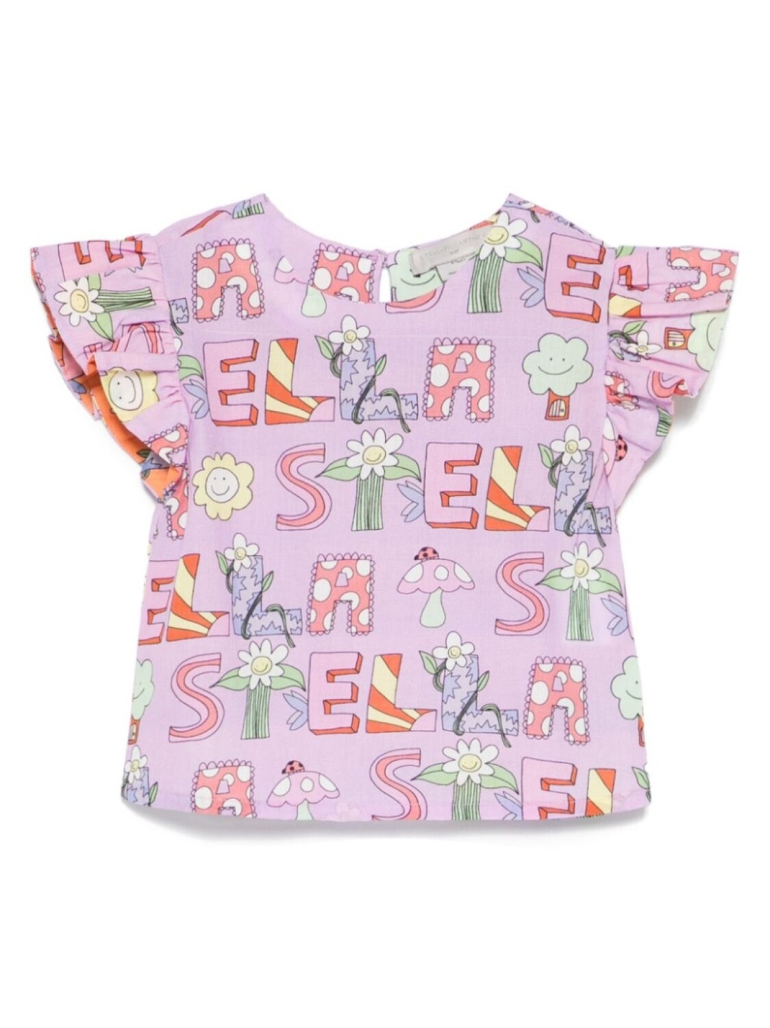 

Детский топ с логотипом Stella McCartney Stella McCartney Kids, фиолетовый