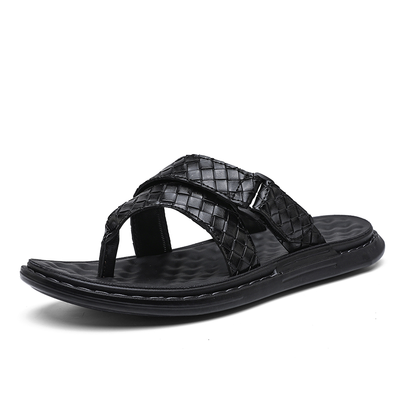 

Мужские быстросохнущие шлепанцы с резиновой подошвой и прошивкой Shiozawa, Black