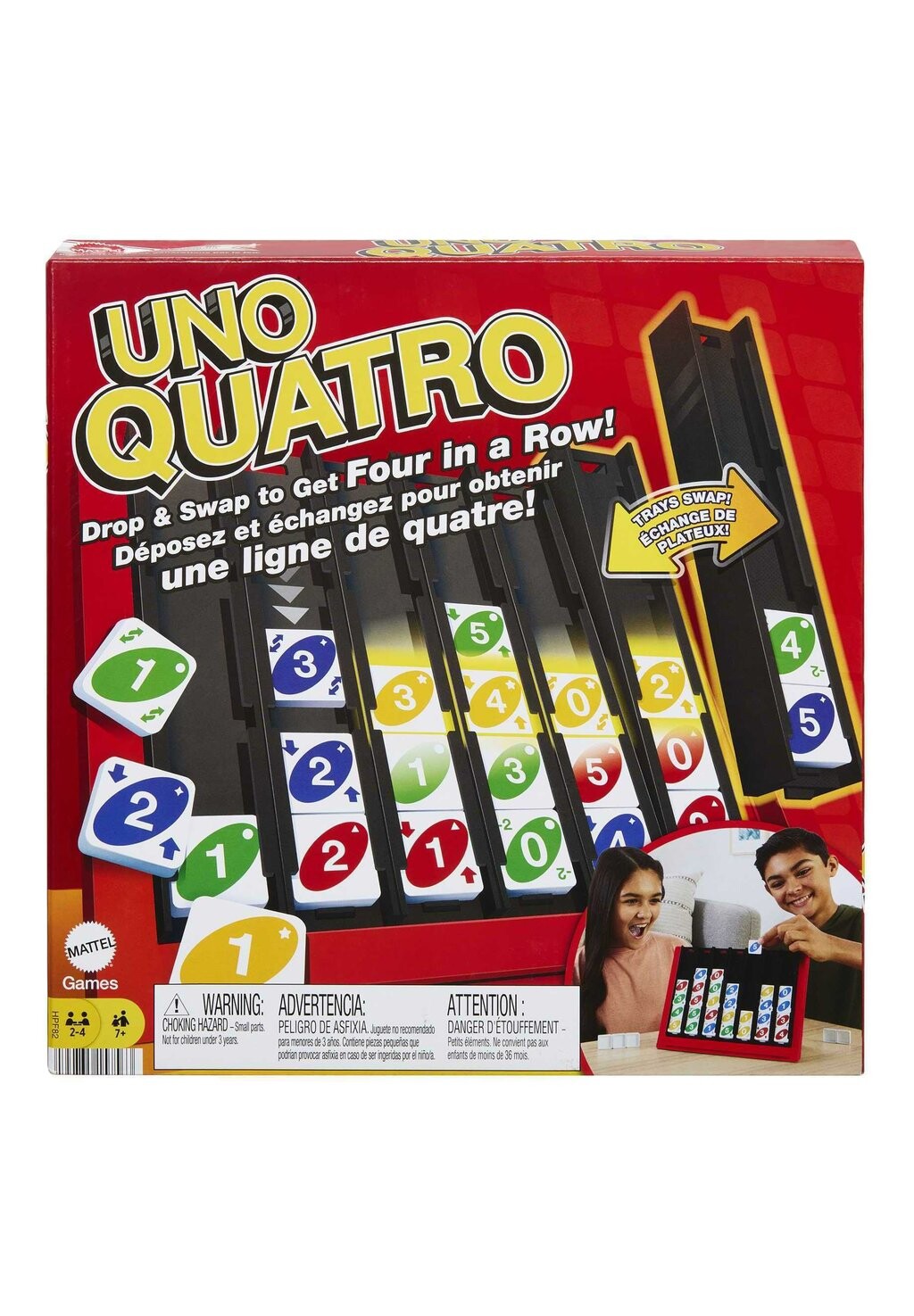 

Настольная игра UNO QUATRO Mattel Games, цвет multicolor
