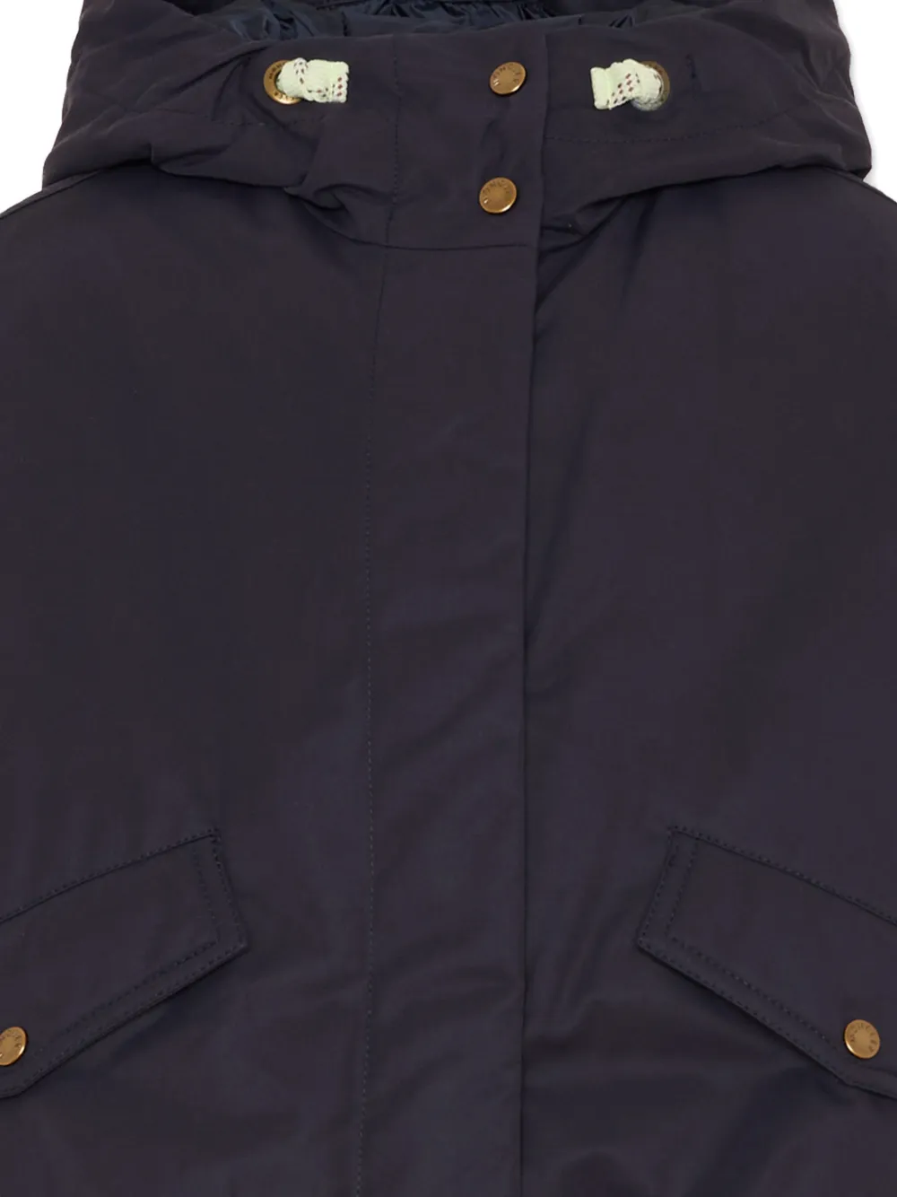 Хлопковая куртка с капюшоном Moncler Enfant, синий — фото 4
