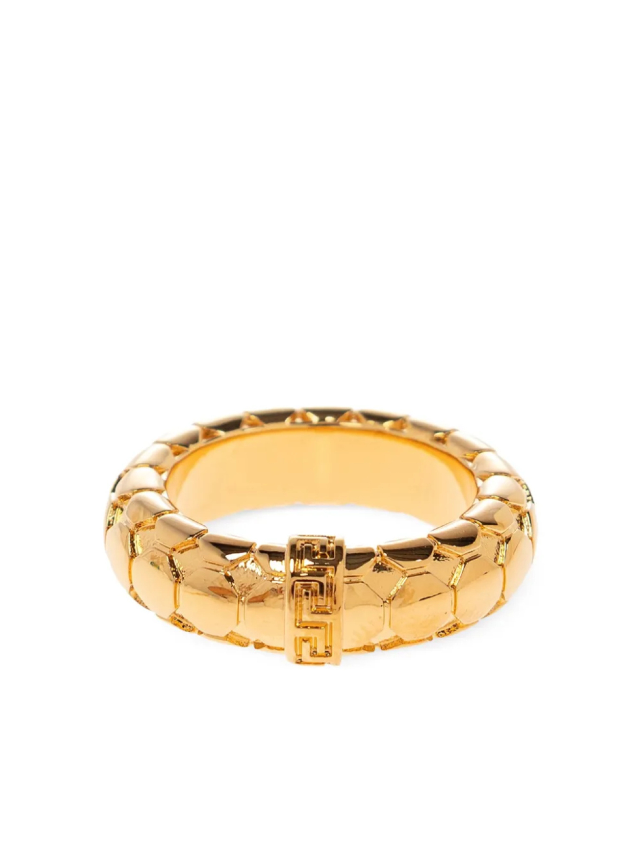 

Versace кольцо с гравировкой Greca, золотой