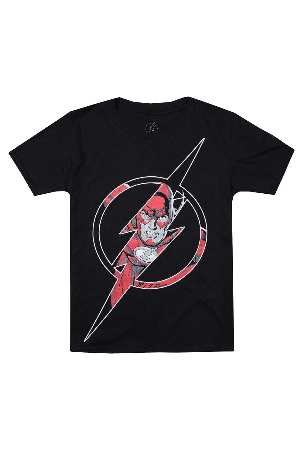 

Хлопковая футболка со значком Flash Icon DC Comics, черный