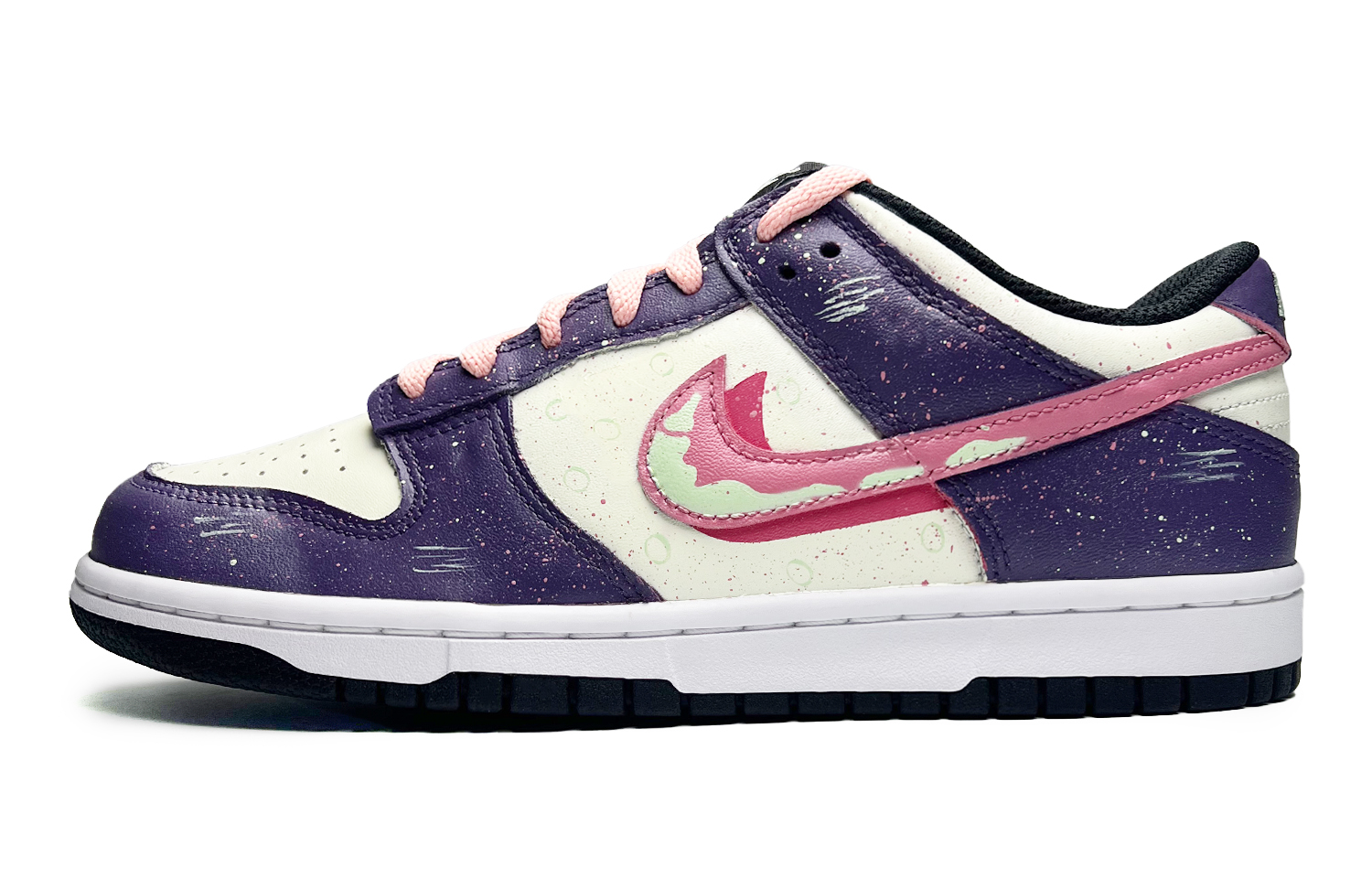 

Кроссовки Nike Dunk Skateboarding Shoes Women's Low-top Purple/white/pink, фиолетовый