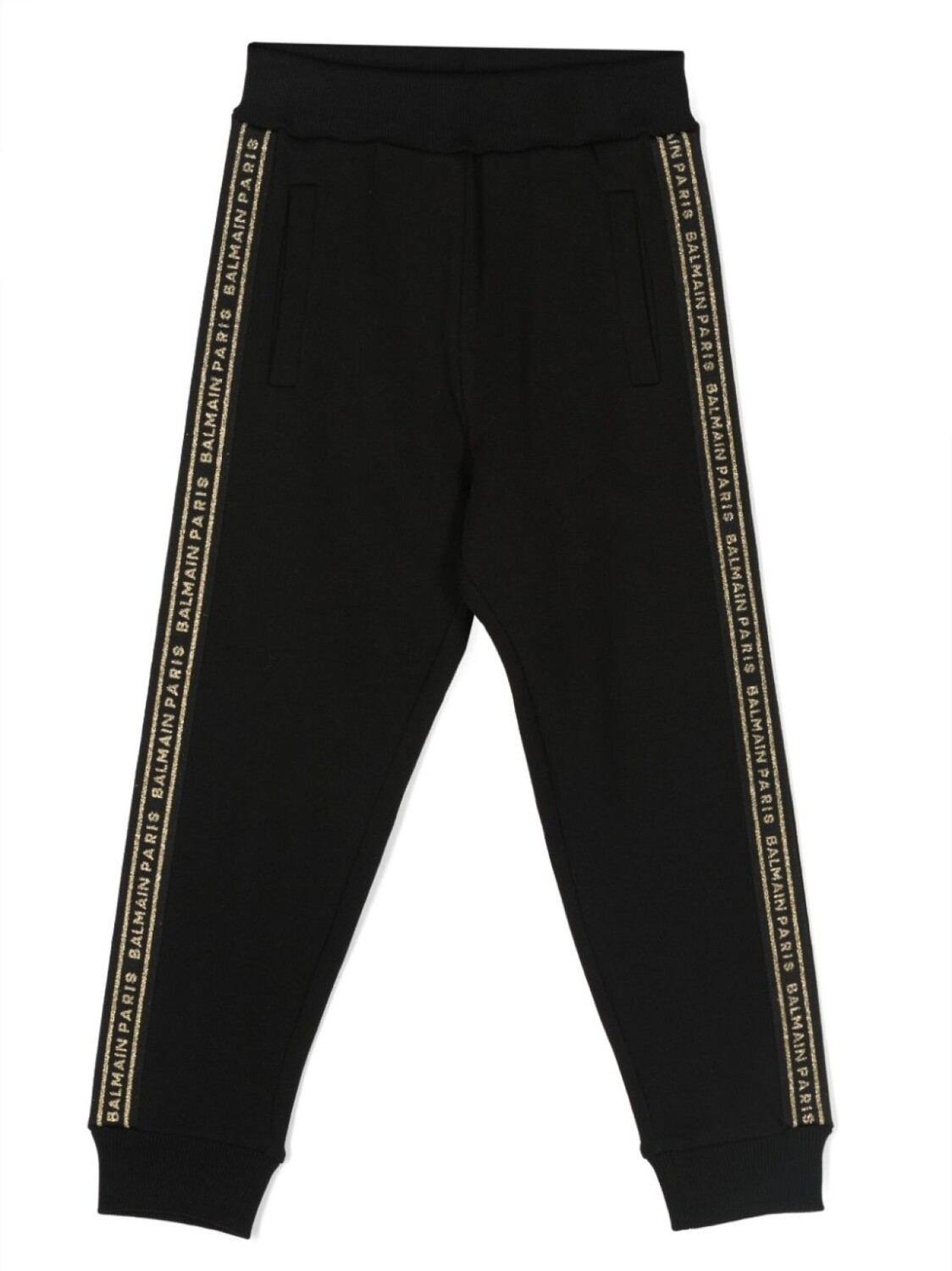 

Balmain Kids спортивные брюки с вышитым логотипом, черный