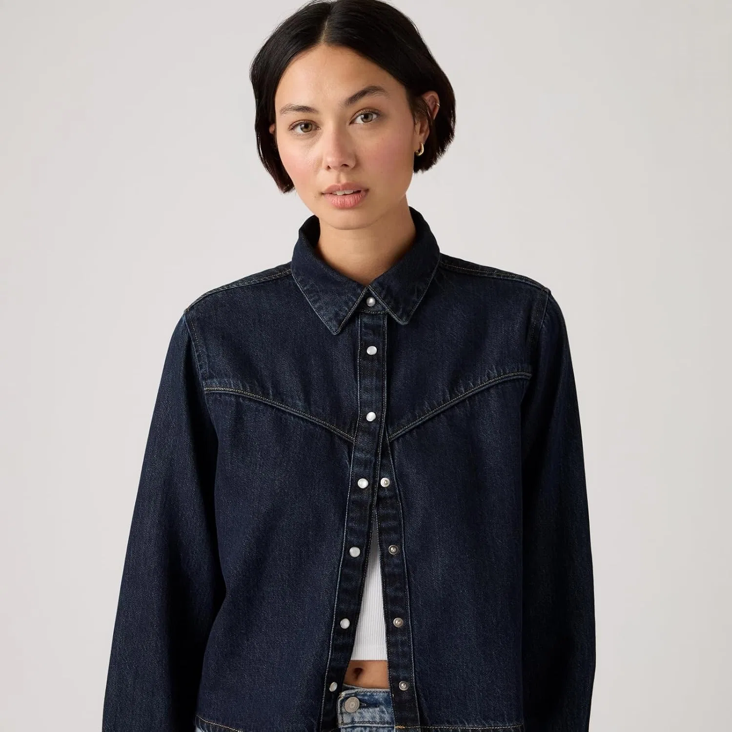 Джинсовая рубашка Logan Shacket, Levi's, темно-синий — фото 4
