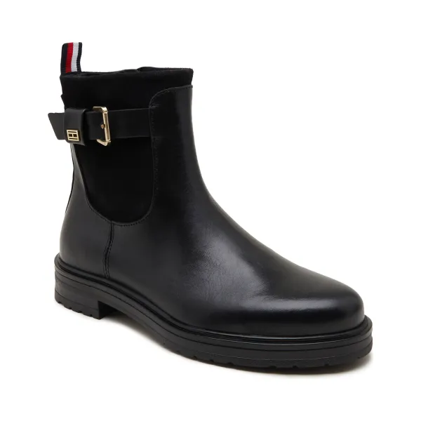 

Кожаные ботильоны Tommy Hilfiger, черный