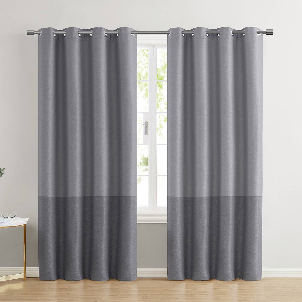 

Панель для оконных штор VCNY Home Ombre Charcoal Grommet Blackout 1, цвет Charcoal