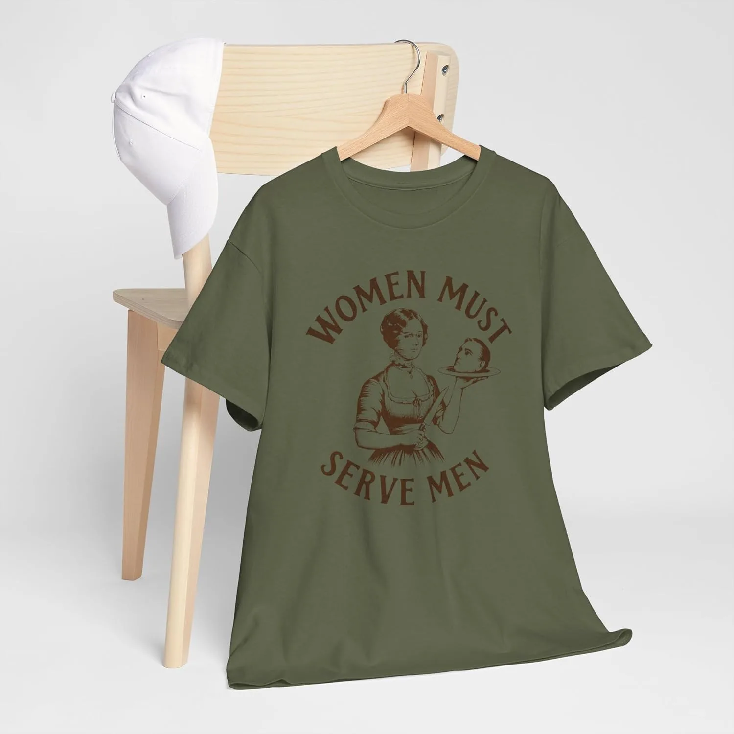 Футболка с принтом "Women Must Serve Men" — фото 3