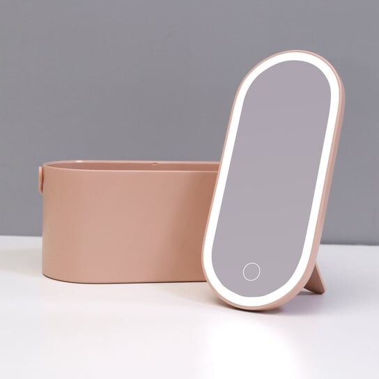 Зеркальный короб со светодиодной подсветкой и регулируемой яркостью (USB), розовый MAGNIFIQUE, AILORIA, розовый — фото 2