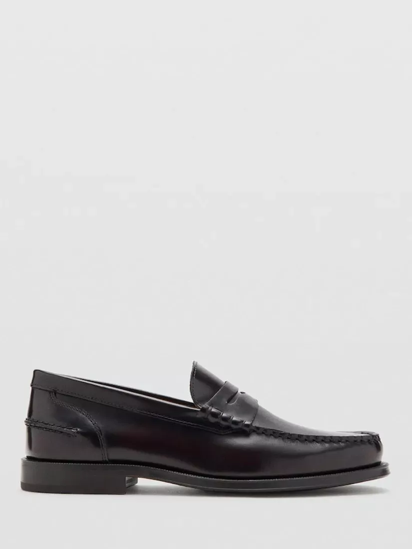 Классические кожаные лоферы Zapato, темно-красные Mango