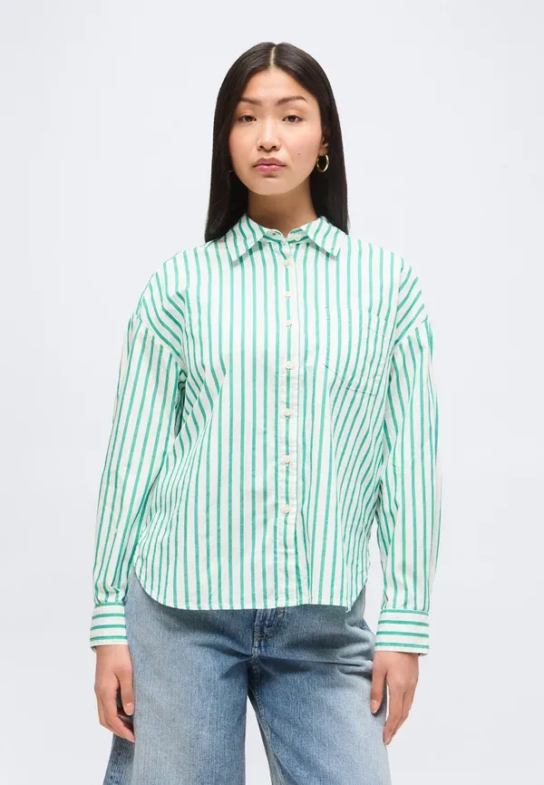 Блуза-рубашка Gap, deluxe green, темно-зеленый