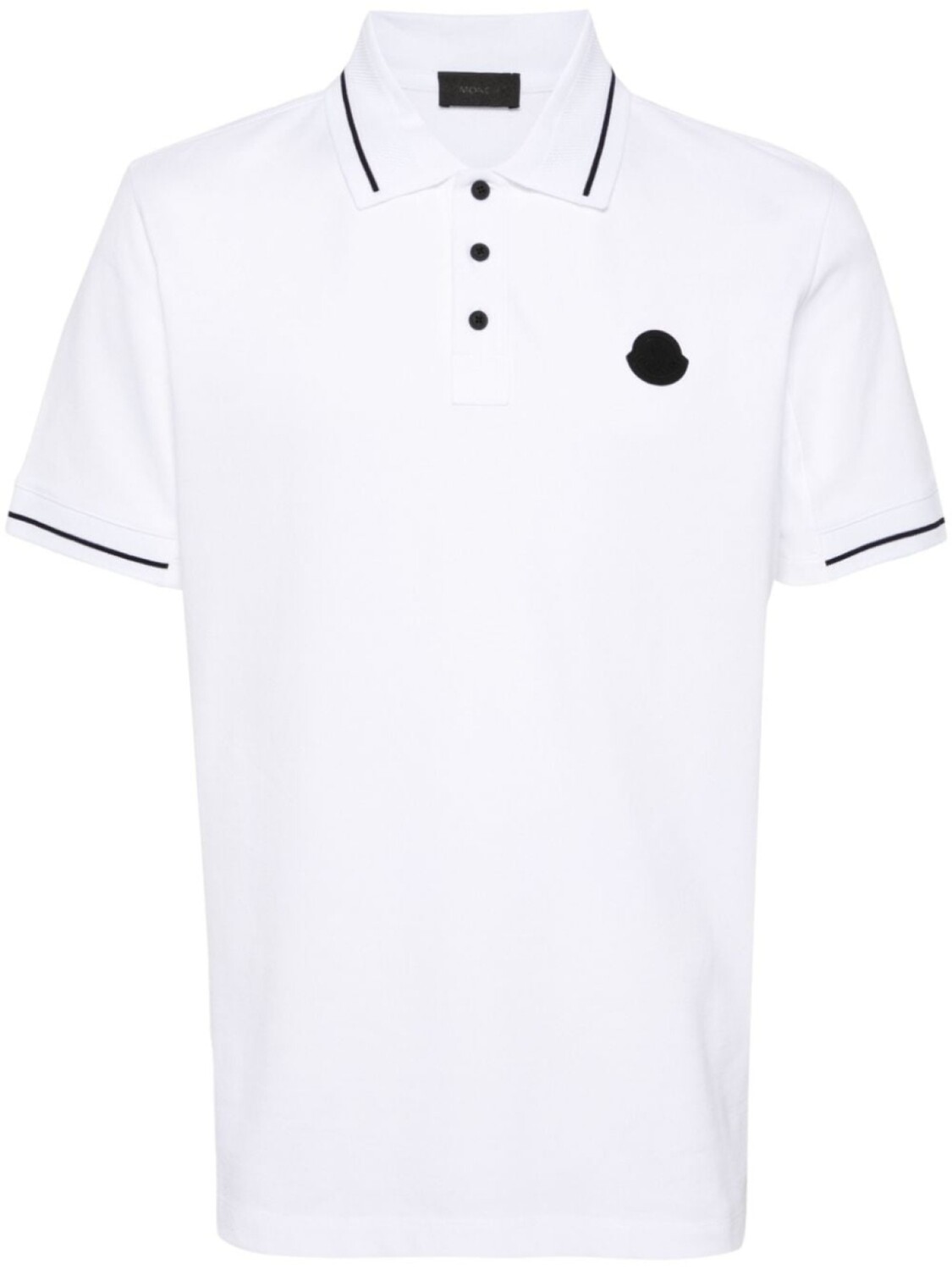 

Moncler рубашка поло с нашивкой-логотипом, белый