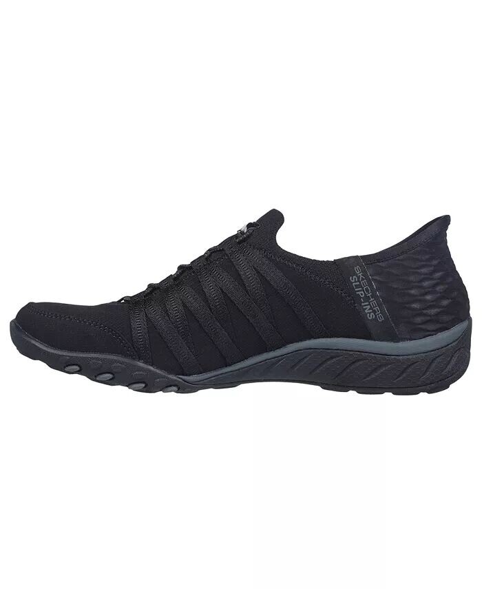 Женские повседневные слипоны свободного покроя без шнуровки Roll with Me от Finish Line Skechers, черный — фото 3