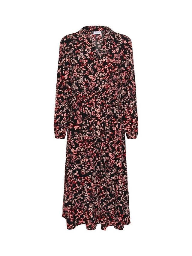 

Платье миди с цветочным узором eda Saint Tropez, цвет Black/Pink