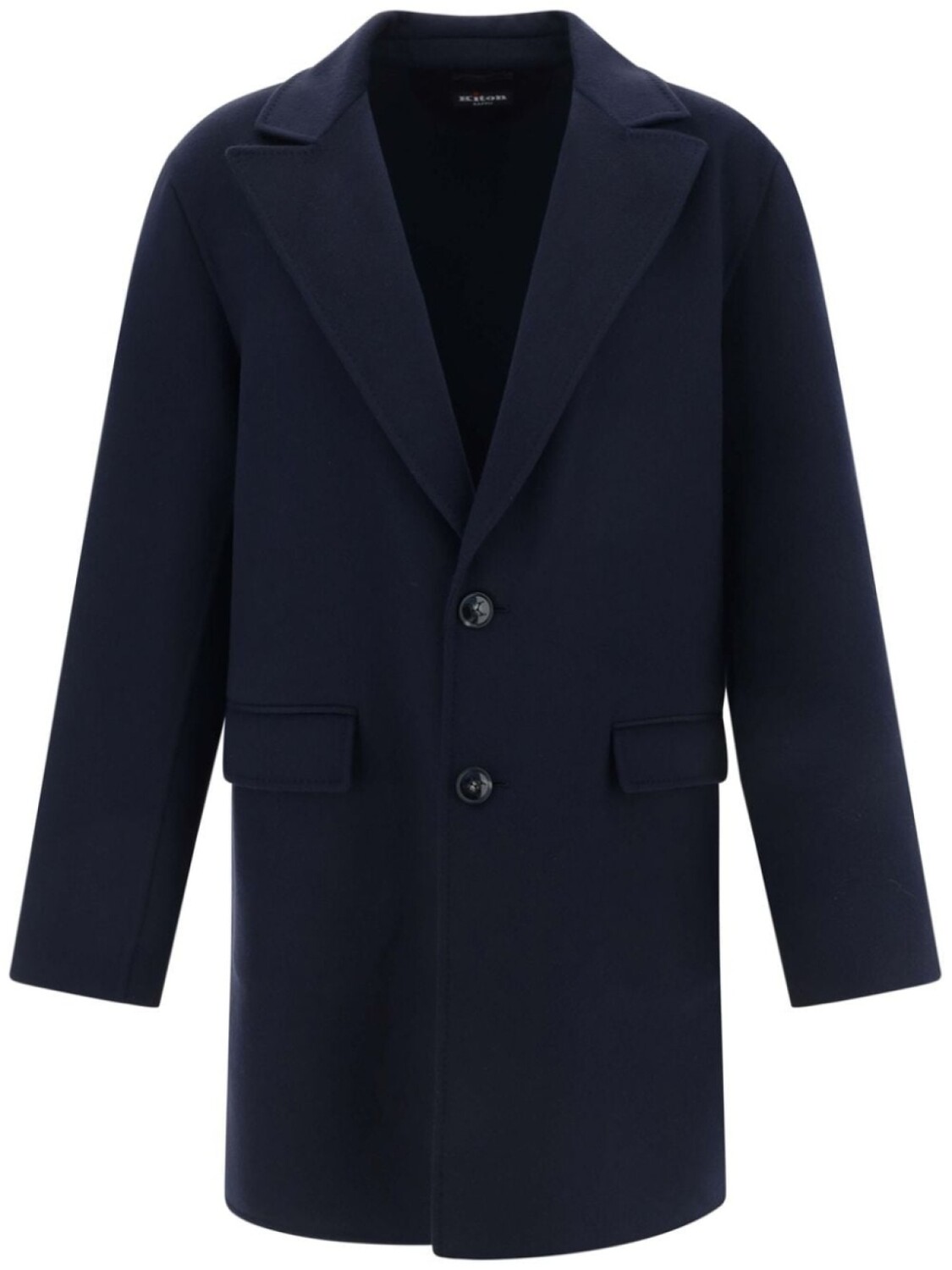 

Kiton однобортное пальто, синий