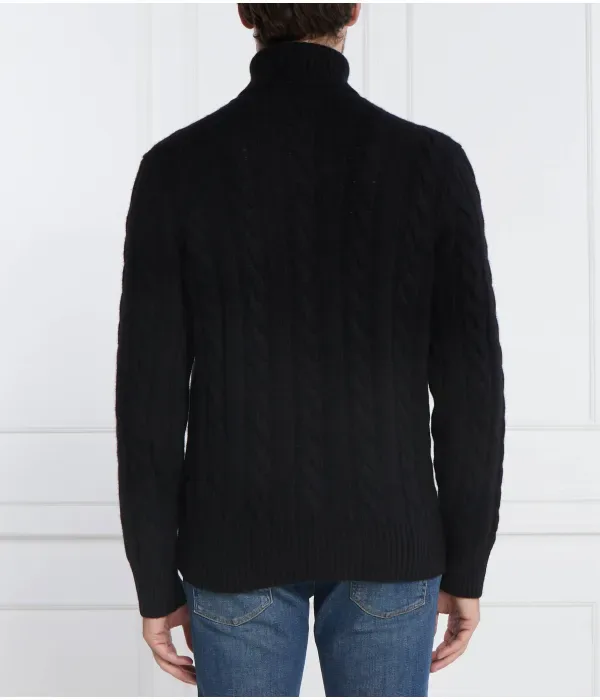 Шерстяная водолазка regular fit Polo Ralph Lauren, черный — фото 4