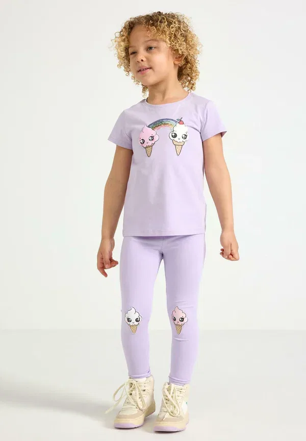 Леггинсы Lindex kneepatch icecream leggings trousers, светло-сиреневый