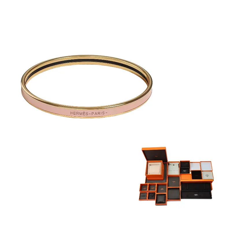 HERMES Эмалевые браслеты для женщин Gold/Pink
