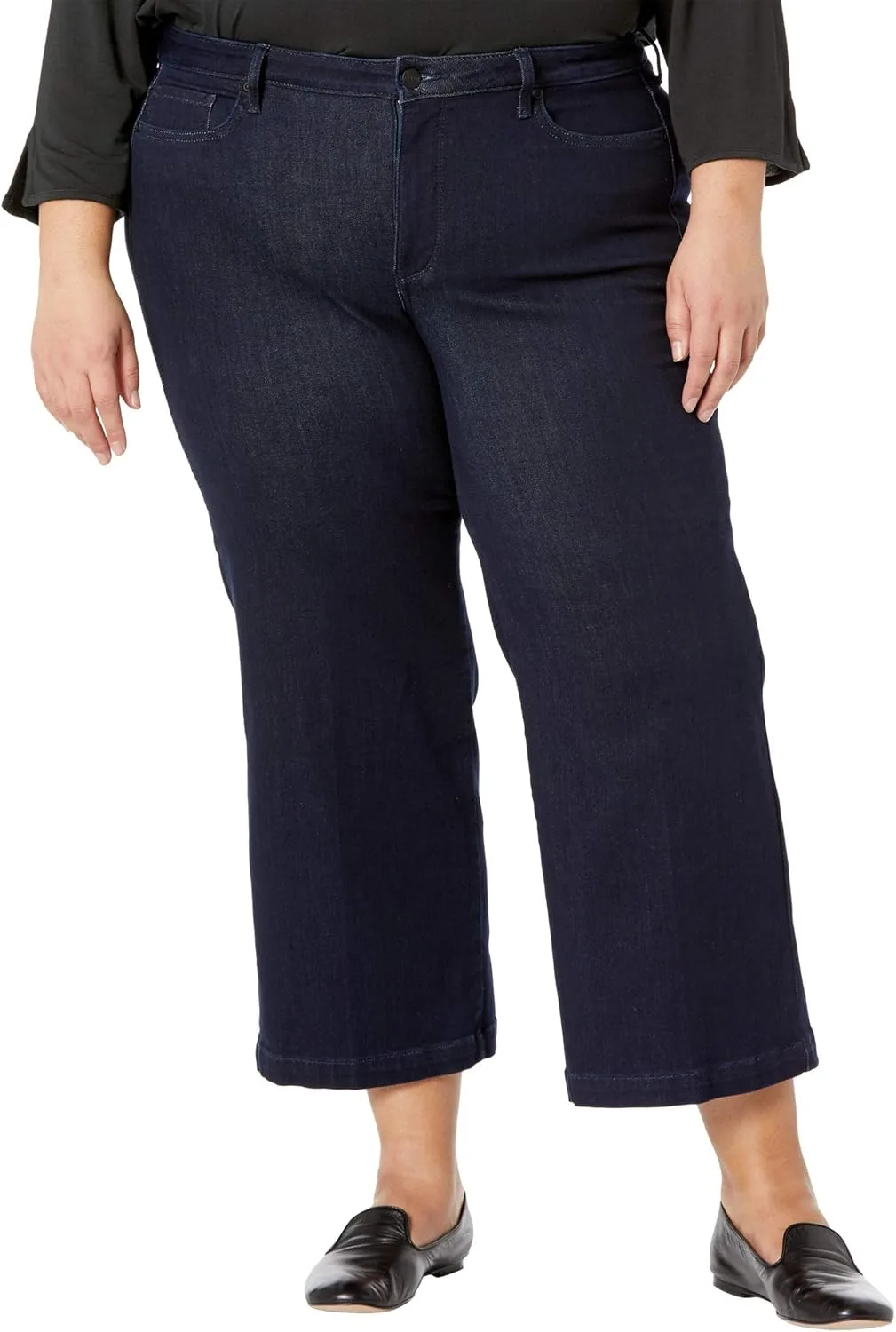 

NYDJ Plus Size Teresa широкие укороченные джинсы в Rinse
