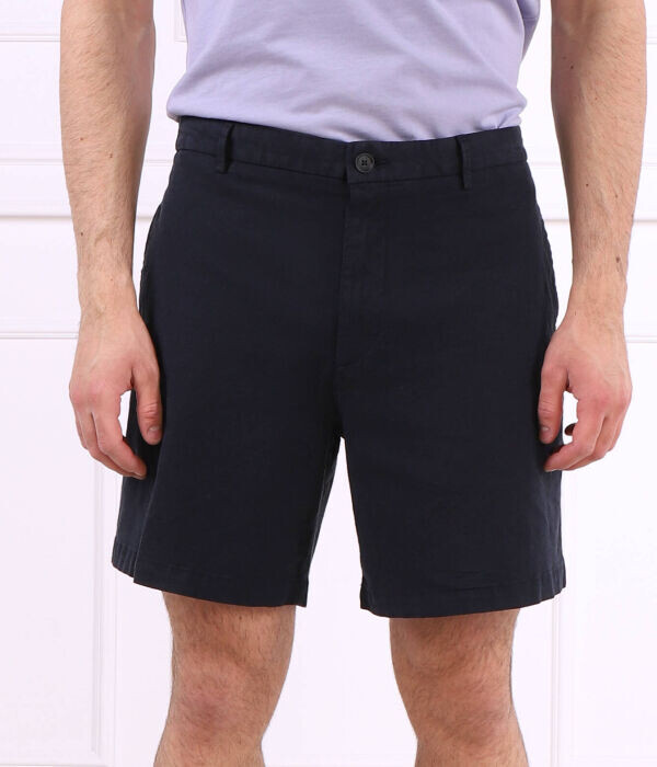 

Шорты льняные Boss Karlos Regular Fit, черный