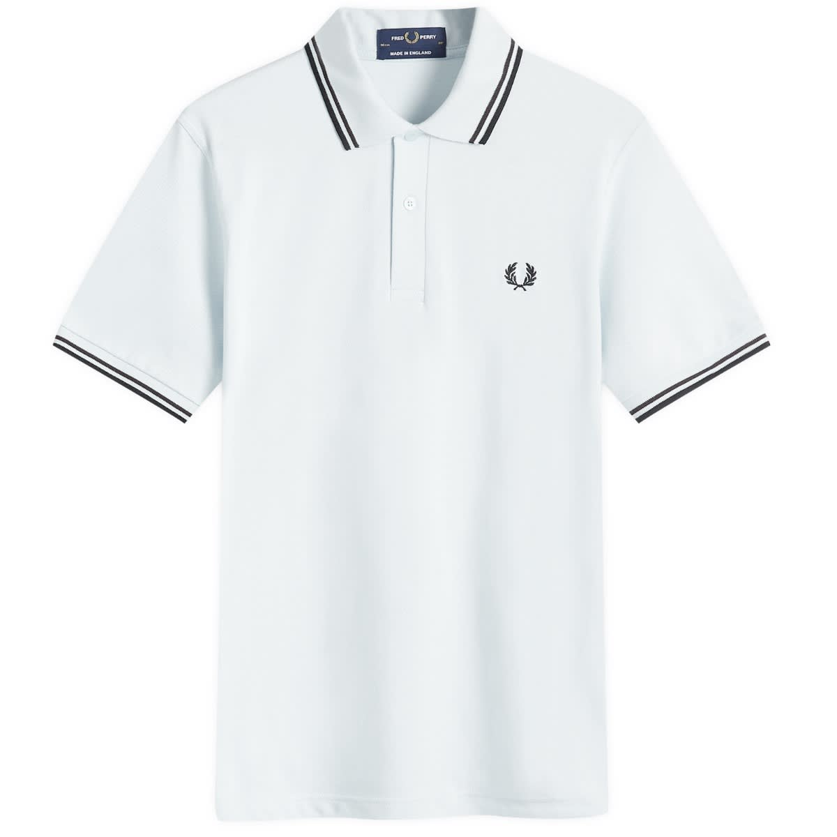 

Поло Fred Perry Original Twin Tipped Polo, цвет Light Ice & Black