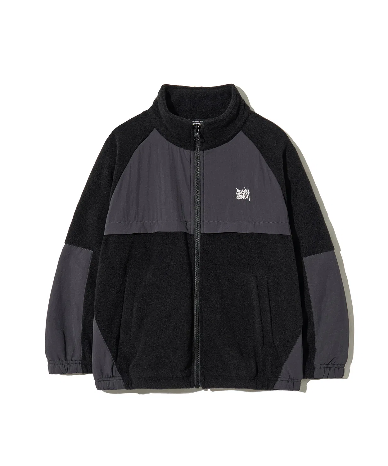 Детская флисовая куртка на молнии, чёрная, от Brownbreath Kids — фото 2