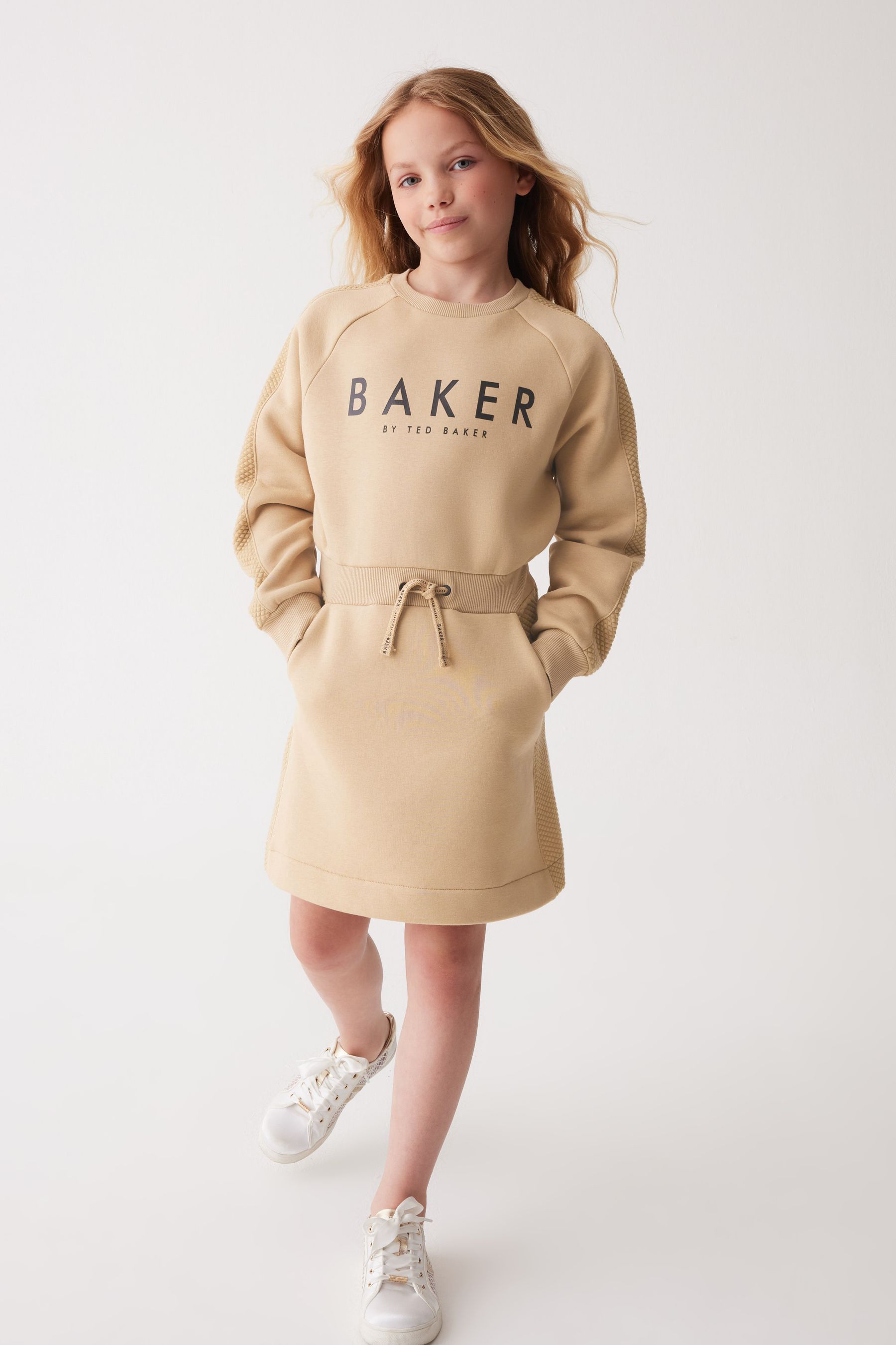 

Стеганое платье-толстовка Baker By Ted Baker, серый