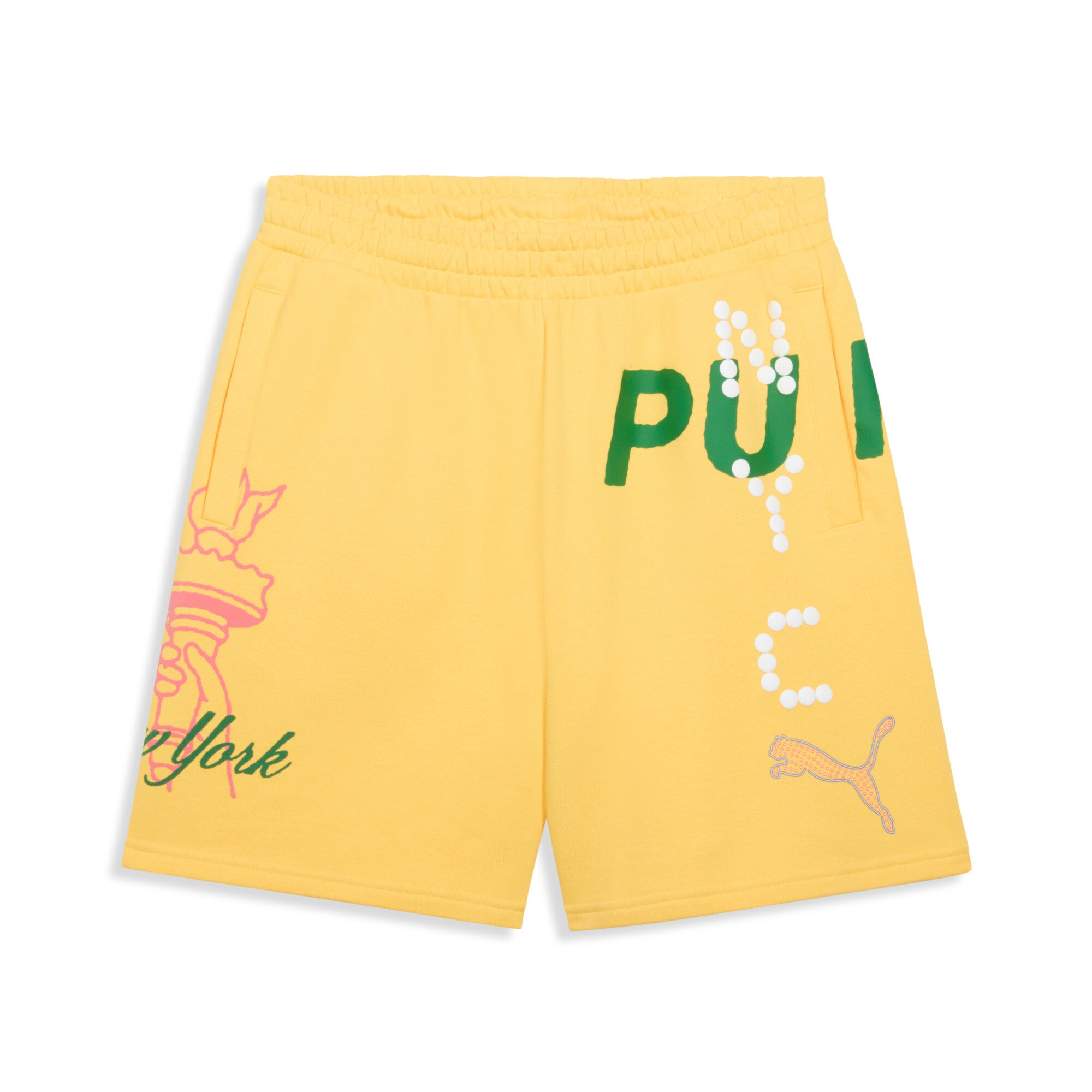 

PUMA Мужской гардероб Essentials Bright Lights NYC Флагманские шорты 7 дюймов, цвет sunny yellow