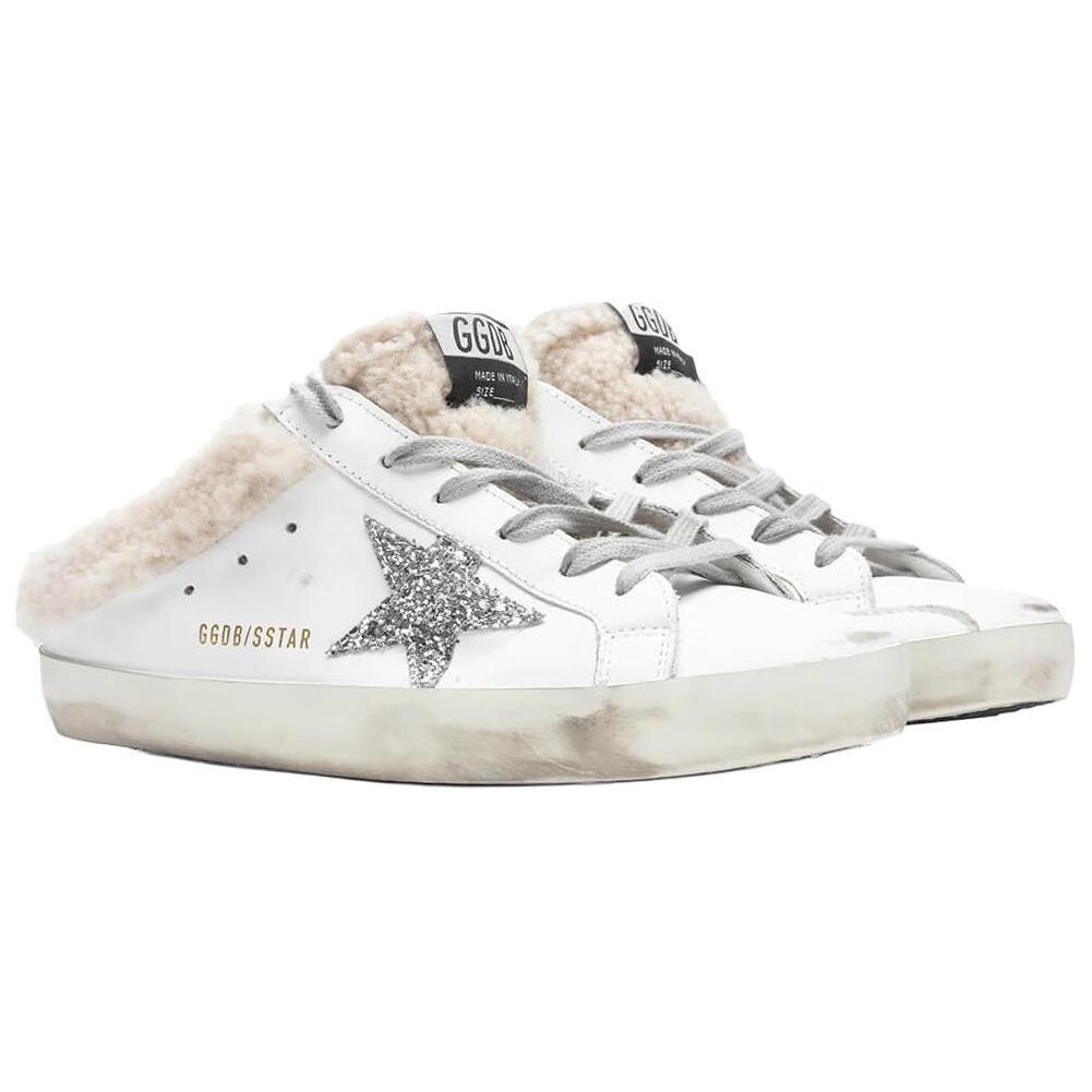 Сабо женские Golden Goose, белый/серебристый/бежевый — фото 3