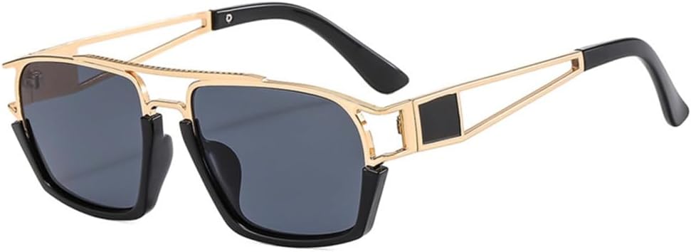 

Винтажные панк-солнцезащитные очки большого размера для мужчин и женщин, ретро-солнцезащитные очки с градиентной оправой из сплава, защита от УФ-излучения UV400 HDUBFY, 1