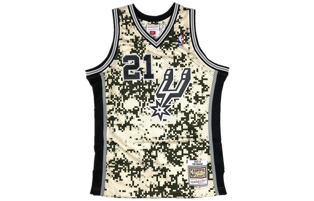 

Майка баскетбольная Mitchell & Ness Hardwood Classics Swingman 'NBA San Antonio Spurs 2013 14 Tim Duncan' Mitchell Ness, Камуфляж
