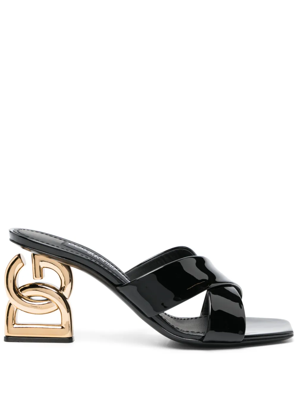Мюли 3.5 75 на скульптурном каблуке DOLCE & GABBANA, черный