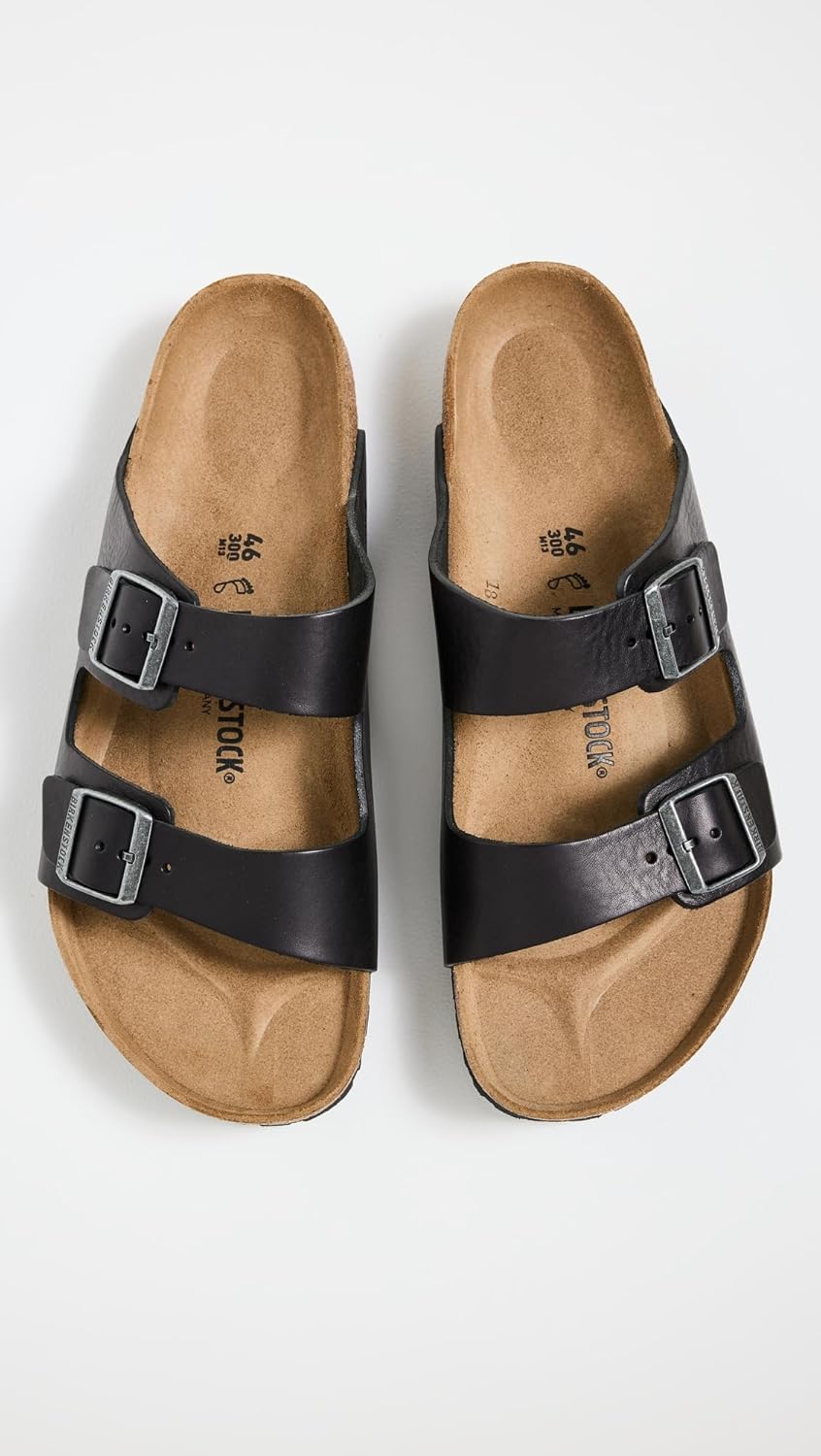 Мужские сандалии Birkenstock Arizona Vintage с усиленным протектором, черный — фото 4