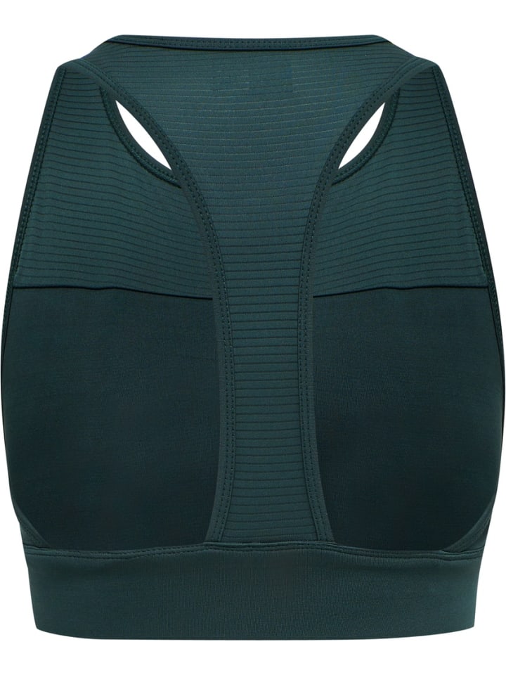 

Спортивный бюстгальтер Norma Sports Bra зеленого цвета Hummel