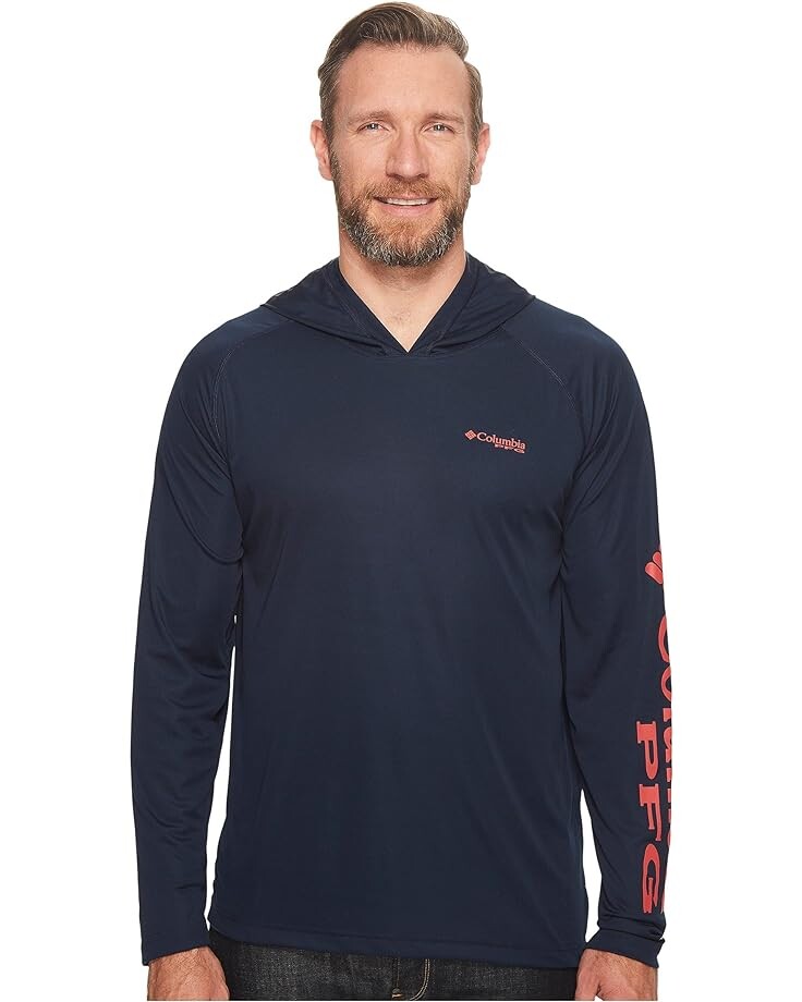 

Худи Columbia Big & Tall Terminal Tackle, цвет Collegiate Navy/Sunset Red Logo