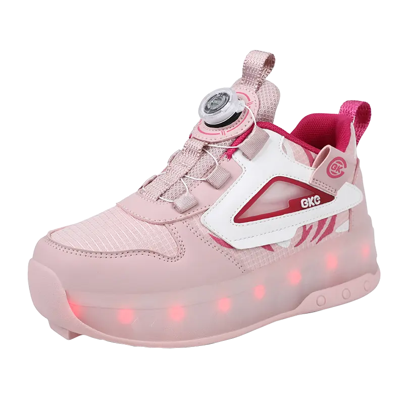 

Износостойкие дышащие низкие повседневные кроссовки детские BKG, розовый