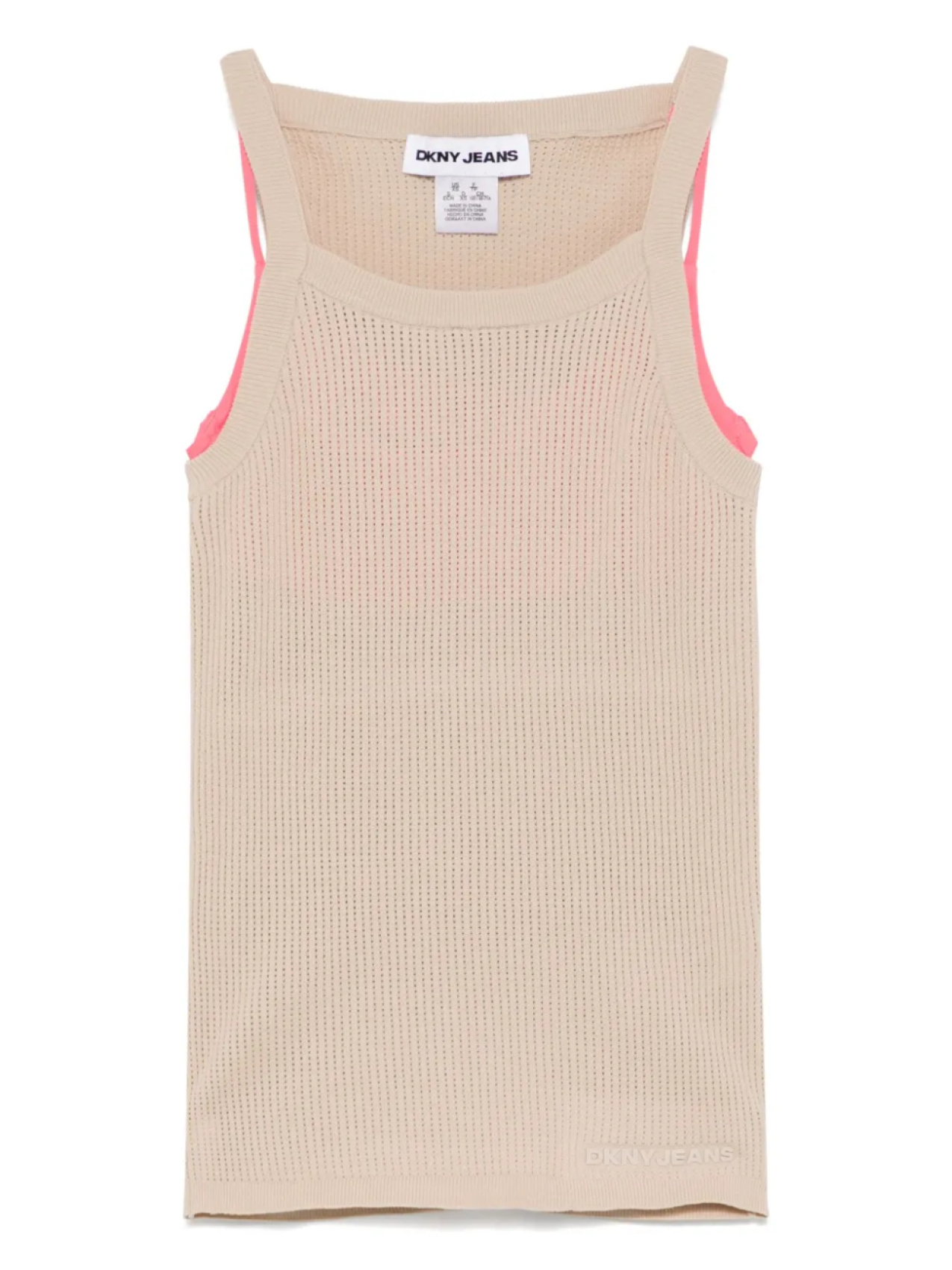 

Топ ажурной вязки DKNY, нейтральный