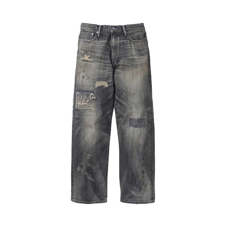 

Брюки Neighborhood Savage Denim DP Wide Pants 'Black', черный