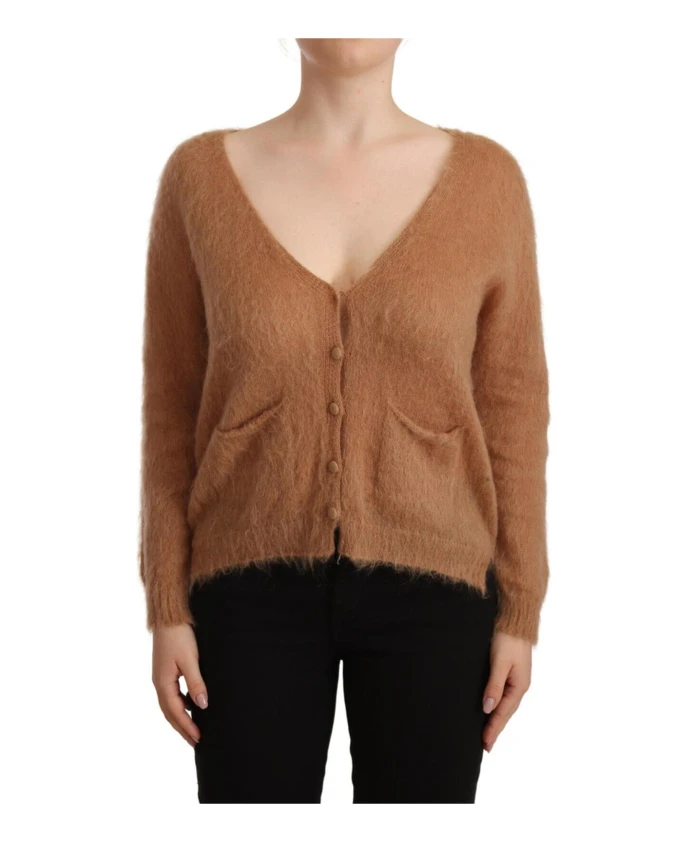 

Кардиган с деталью в виде логотипа Pink Memories, коричневый