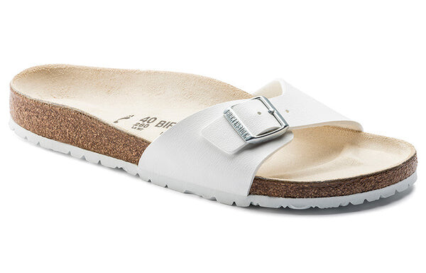 Тапочки madrid birko-flor narrow fit sandals 'white' Birkenstock, белый — фото 3