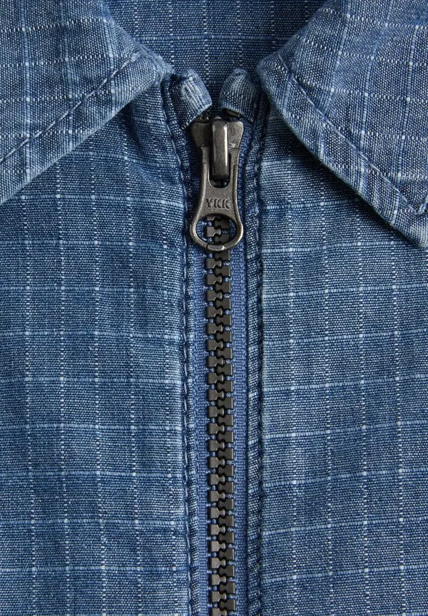 Джинсовая куртка из рипстопа Marks & Spencer, Med Blue Denim — фото 2