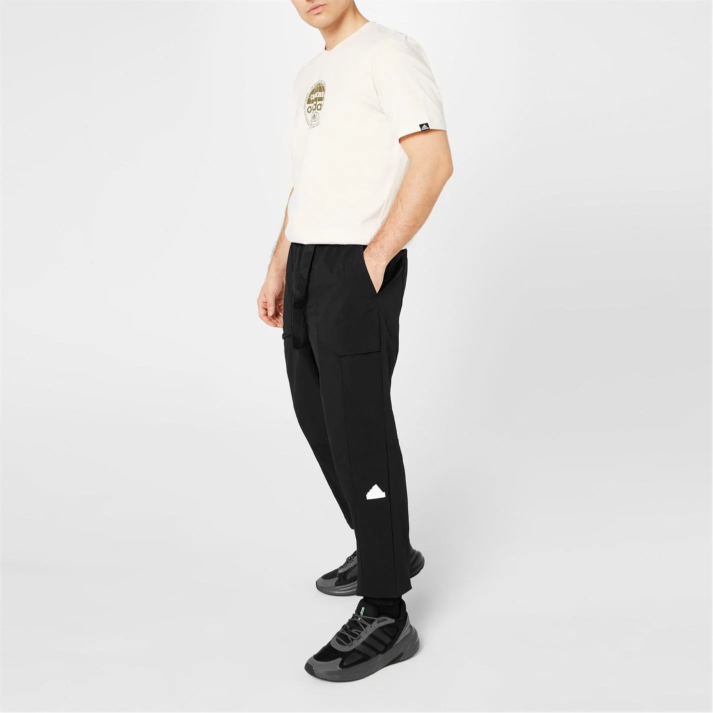Мужские кроссовки Ozelle Adidas, Core Black Carbon Grey Six — фото 3