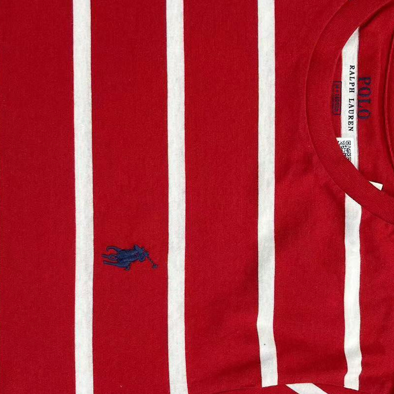 Футболка Polo Ralph Lauren Striped Cotton Jersey, красный — фото 4