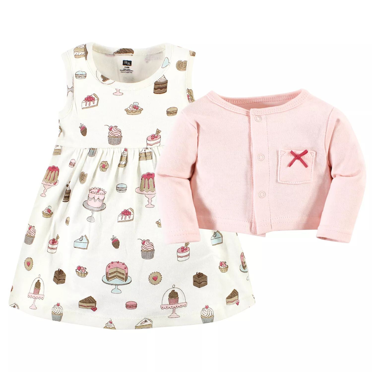 Комплект из хлопкового платья и кардигана для младенцев и малышей Hudson, Sweet Bakery Hudson Baby — фото 2