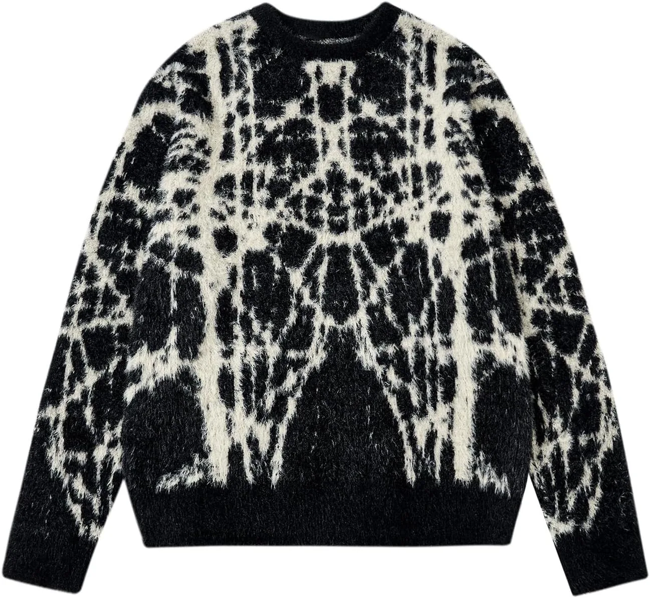 

Bakyarder Unisex свитер с черно-белым абстрактным узором